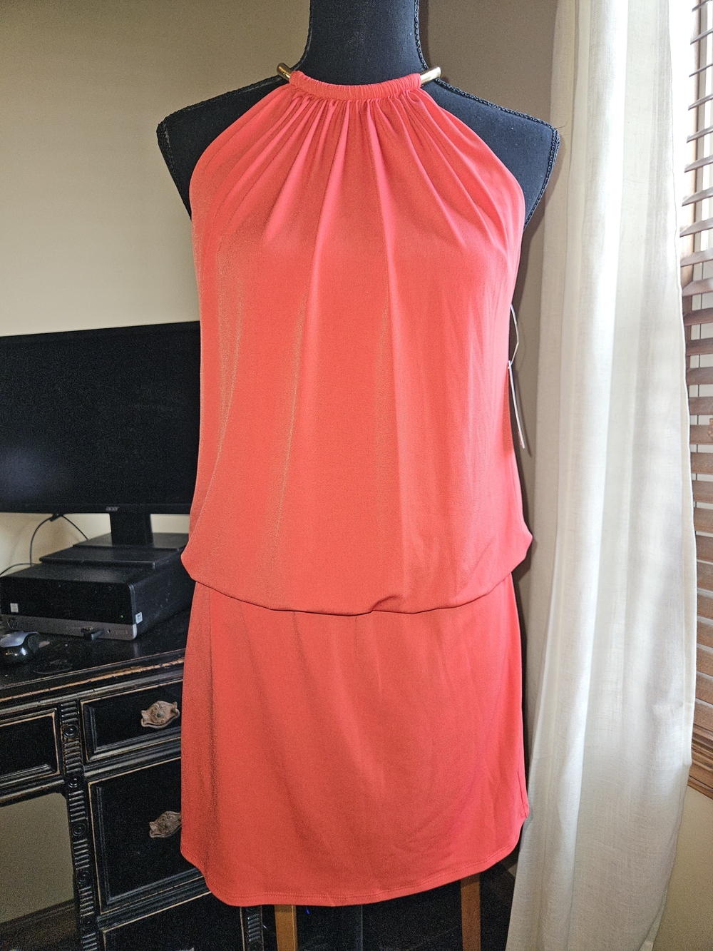 Jessica Simpson Halter Blouson Necklace Dress Sz. 4